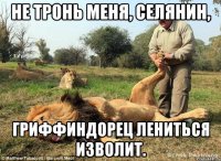 не тронь меня, селянин, гриффиндорец лениться изволит.