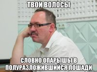 твои волосы словно опарышы в полуразложившийся лошади