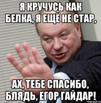 я кручусь как белка, я ещё не стар, ах, тебе спасибо, блядь, егор гайдар!