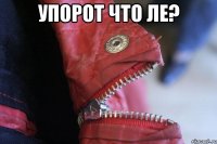 упорот что ле? 