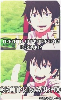 Перейти директорский коридор экстримально