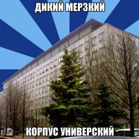 дикий мерзкий корпус универский