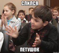 слился петушок