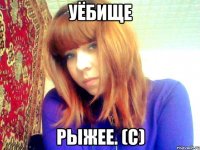 уёбище рыжее. (с)