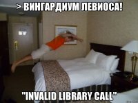 > вингардиум левиоса! "invalid library call"