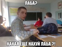 лаба? какая ещё нахуй лаба ?!