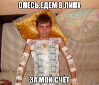 олесь,едем в липу за мой счёт