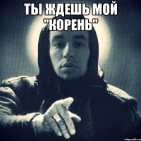 ты ждешь мой "корень" 