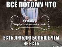 всё потому что есть люблю больше чем не есть