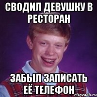 сводил девушку в ресторан забыл записать её телефон