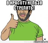 в красоту нельзя стрелять! 