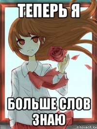 теперь я больше слов знаю