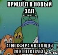 пришёл в новый зал атмосфера и взгляды соответствуют