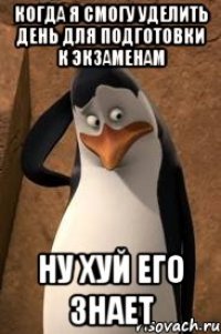 когда я смогу уделить день для подготовки к экзаменам ну хуй его знает