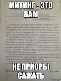 митинг - это вам не приоры сажать