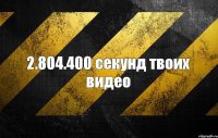 2.804.400 секунд твоих видео