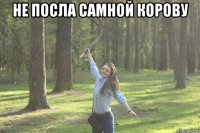 не посла самной корову 
