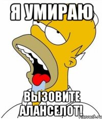 я умираю вызовите аланселот!