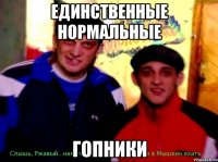 единственные нормальные гопники