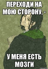 переходи на мою сторону, - у меня есть мозги