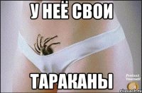 у неё свои тараканы