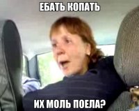 ебать копать их моль поела?