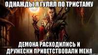 однажды я гулял по тристаму демона расходились и дружески приветствовали меня