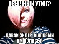 обычный утюг? давай эйлер, выпрями им волосы!