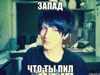 запад что ты пил
