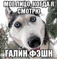мое лицо, когда я смотрю галин фэшн