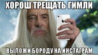 хорош трещать гимли выложи бороду на инстаграм