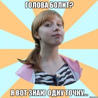 голова болит? я вот знаю одну точку...