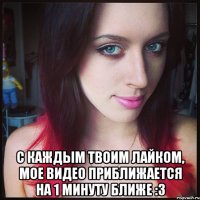  с каждым твоим лайком, мое видео приближается на 1 минуту ближе :з