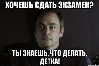 хочешь сдать экзамен? ты знаешь, что делать, детка!