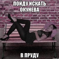 пойду искать окунева в пруду