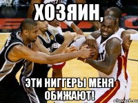 хозяин, эти ниггеры меня обижают!