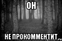 он не прокомментит