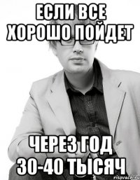 если все хорошо пойдет через год 30-40 тысяч