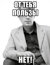 от тебя пользы нет!
