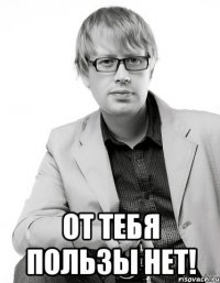  от тебя пользы нет!