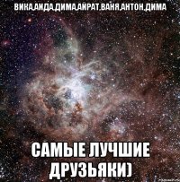 вика,аида,дима,айрат,ваня,антон,дима самые лучшие друзьяки)