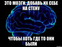 это мозги. добавь их себе на стену чтобы хоть где то они были