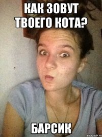 как зовут твоего кота? барсик