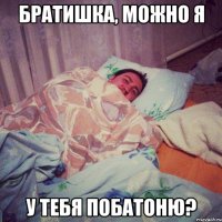 братишка, можно я у тебя побатоню?