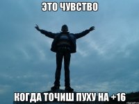 это чувство когда точиш пуху на +16