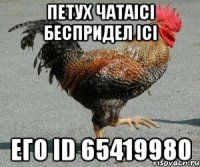 петух чатаiсi беспридел iсi его id 65419980