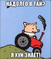надолго в тай? я хуй знает!