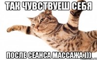 так чувствуеш себя после сеанса массажа )))