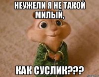 неужели я не такой милый, как суслик???