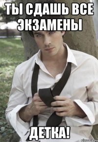 ты сдашь все экзамены детка!